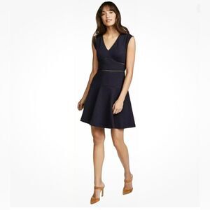Rebecca Taylor Dress Navy Blue Lace Mini Size  S 2